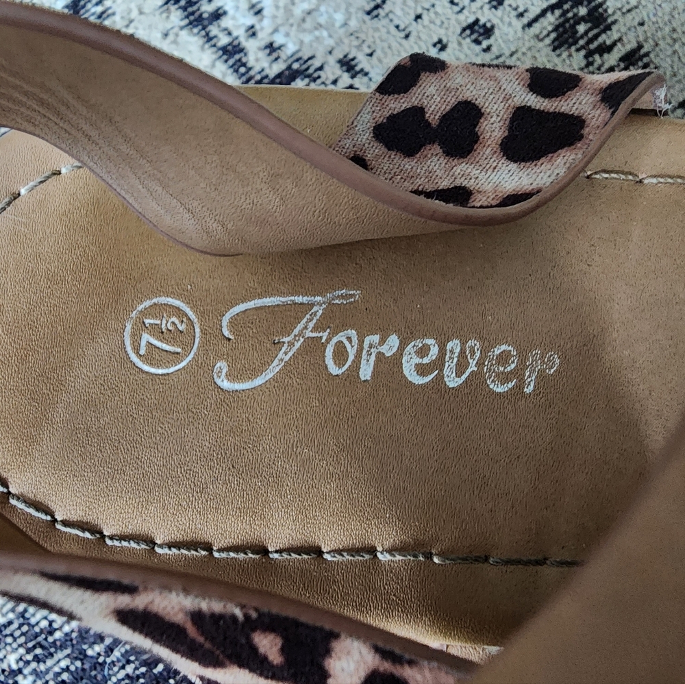 Forever 21 Animal Print Espadrille Sandals - Picture 4 of 5